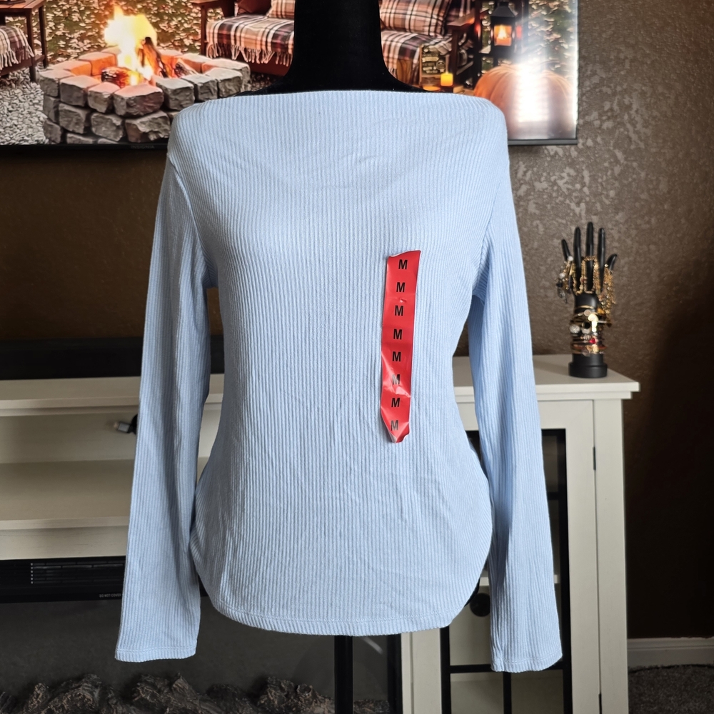 Banana Republic Light Blue Long Sleeve Top